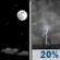 Monday Night: Mostly Clear then Slight Chance Showers And Thunderstorms