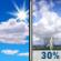 Sunday: A chance of showers and thunderstorms after 2pm. Mostly sunny. High near 94, with temperatures falling to around 91 in the afternoon. Southwest wind 0 to 10 mph. Chance of precipitation is 30%. New rainfall amounts less than a tenth of an inch possible. Sunday: Mostly Sunny then Chance Showers And Thunderstorms
